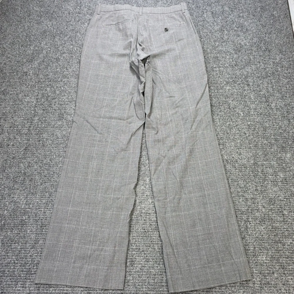 Banana Republic Glen Plaid Wool Dress Pants Men's 31x32 Gray Stretch Windowpane